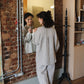 Gray Zebra Loungewear Set